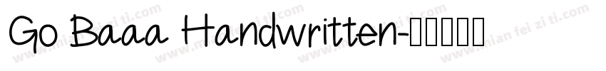 Go Baaa Handwritten字体转换